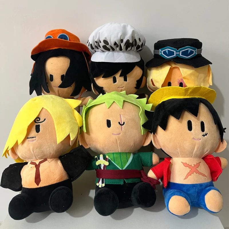 20cm One Piece Luffy Zoro Ace Sabo Sanji Plush Toy