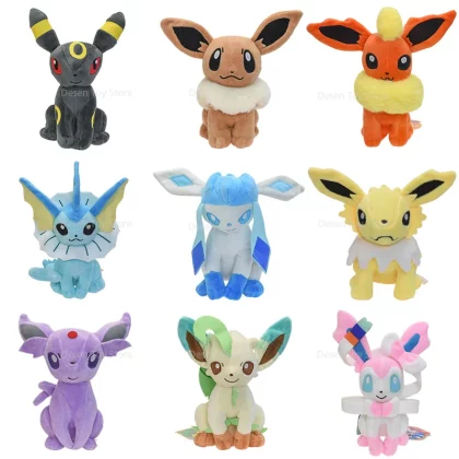 9 Styles Pokemon Plush Sitting Umbreon Eevee Flareon Vaporeon Glaceon Leafeon Soft Stuffed Toy