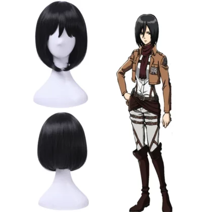 Mikasa Ackerman Bob Cosplay Wig
