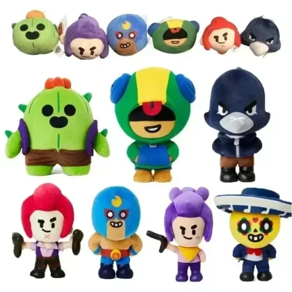 2025.Brawl Spike Shelly Clot Leon Poco Stars Plush Toy