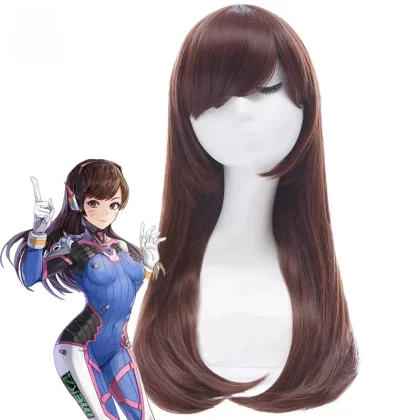Overwatch D.Va Hana Song Cosplay Wig
