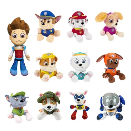 19cm Cartoon Dog Paw Plush Doll Chase Rock Animal Dog Cartoon Christmas Gift