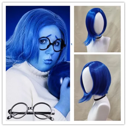 Sadness Blue Bob Wig