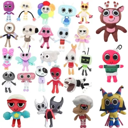 30cm Dandy's World Plush Cute Dandy World Scrap Stuffed Horror Game Goob Pebble Plushie