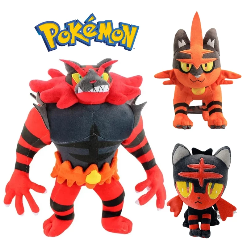 Pokemon Peluche Litten Incineroar Torracat Plush Toy